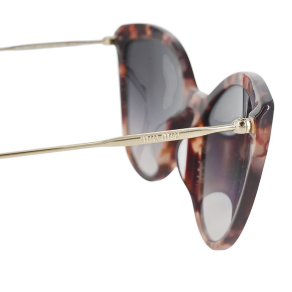Miu Miu SMU 03U-A Burgundy Tortoise Shell Cat Eye Sunglasses
